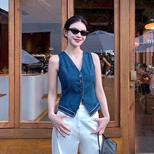 Load image into Gallery viewer, Kathleen denim vest
