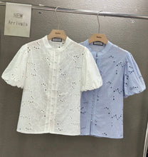 Load image into Gallery viewer, Peony eyelet top
