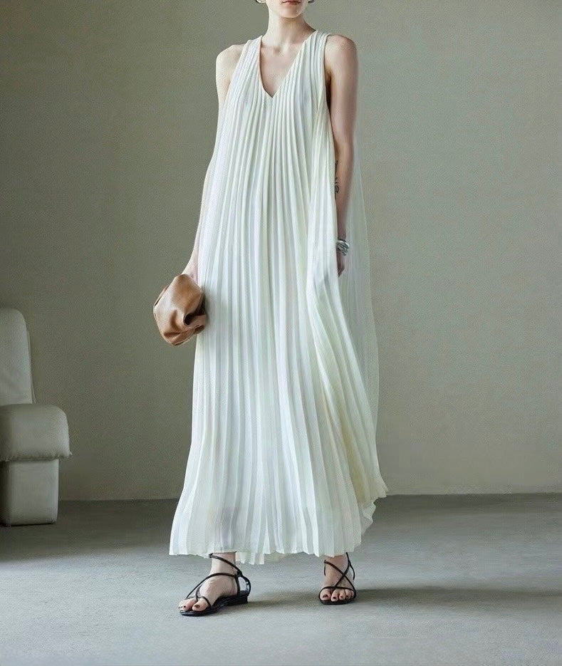 Kitty pleated maxi dress