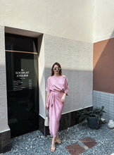Load image into Gallery viewer, Monette wrapped satin dress
