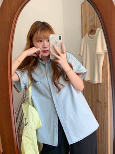 Janet soft denim top