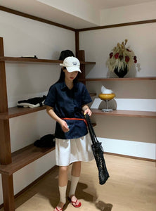 Janet soft denim top