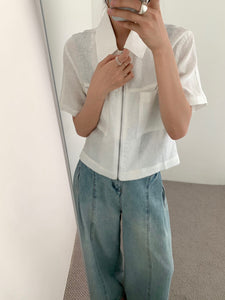 Alonso zippered top