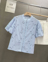 Load image into Gallery viewer, Peony eyelet top
