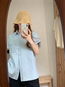 Janet soft denim top
