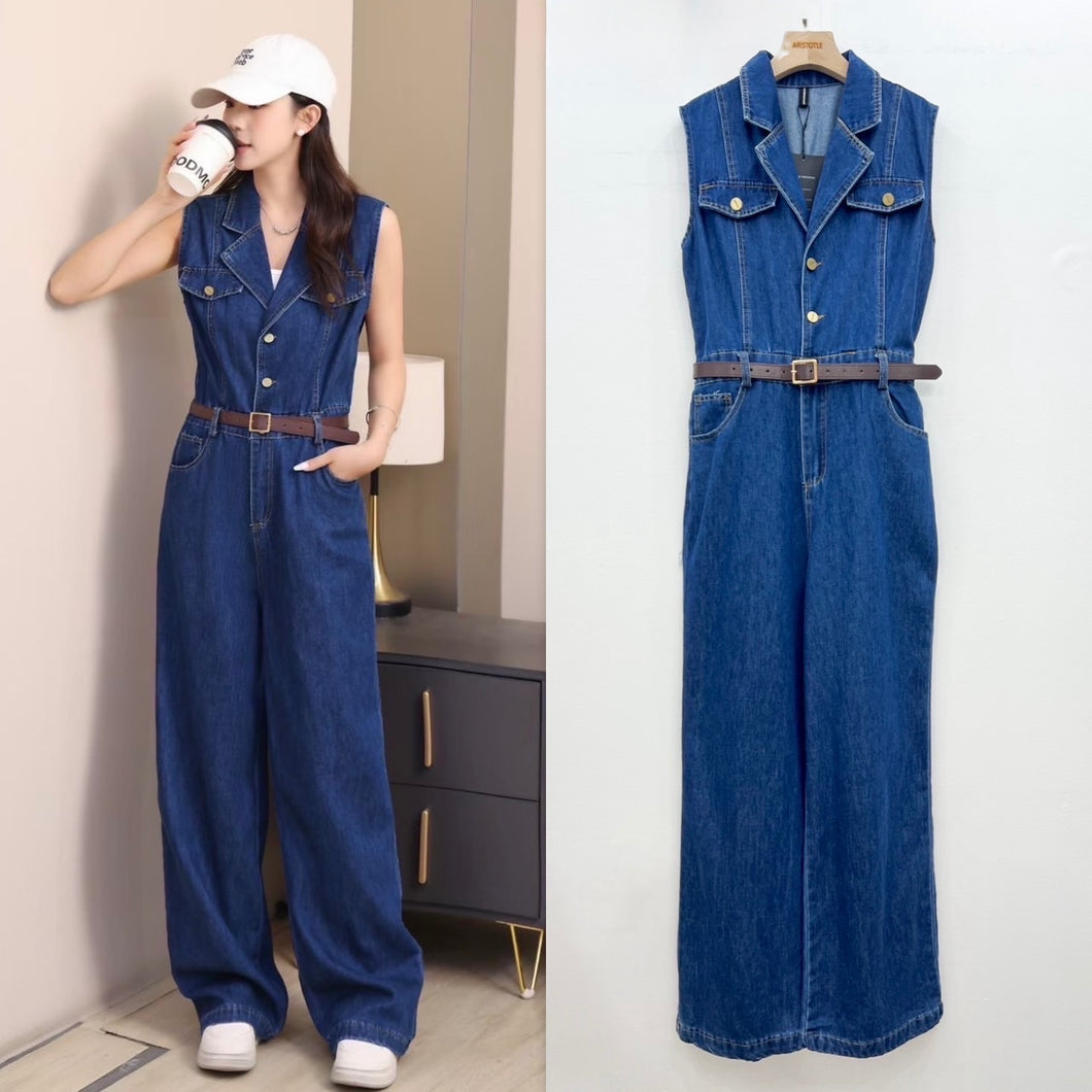 Louie denim jumpsuit
