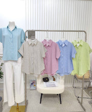 Load image into Gallery viewer, Lyndy stripes collared top
