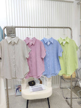 Load image into Gallery viewer, Lyndy stripes collared top
