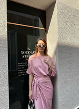 Load image into Gallery viewer, Monette wrapped satin dress
