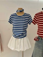 Load image into Gallery viewer, Millie striped top (with scrunchie)
