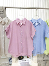 Load image into Gallery viewer, Lyndy stripes collared top
