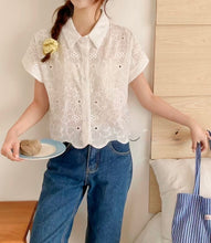 Load image into Gallery viewer, Glen eyelet top

