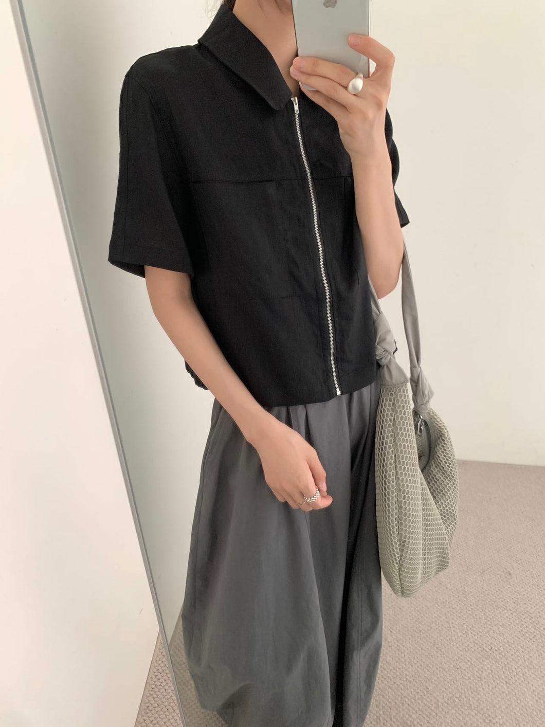 Alonso zippered top