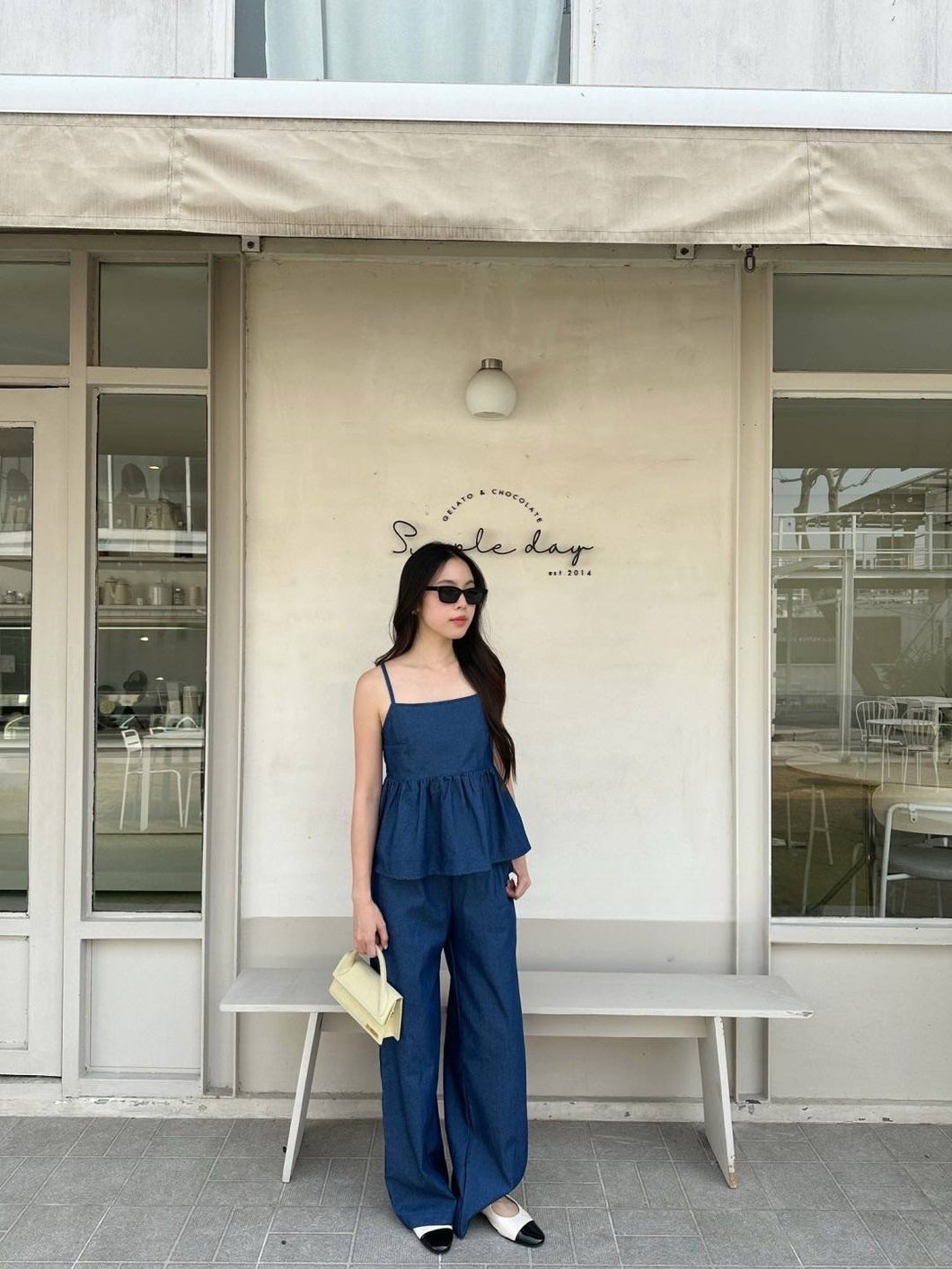 Geraldine soft denim set