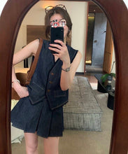 Load image into Gallery viewer, Matty denim Vest Set
