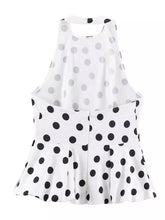 Load image into Gallery viewer, Quinn polka dot peplum top

