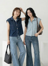 Load image into Gallery viewer, Athena denim top
