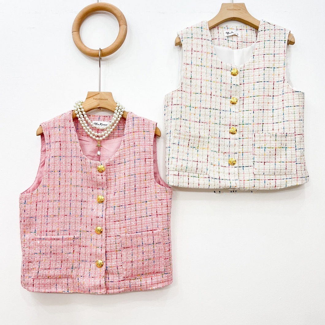 Kendall tweed vest
