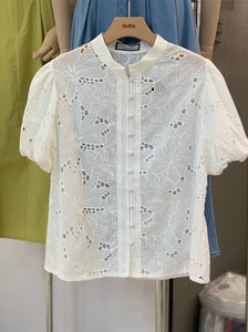 Peony eyelet top