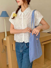Load image into Gallery viewer, Glen eyelet top
