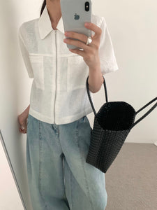 Alonso zippered top