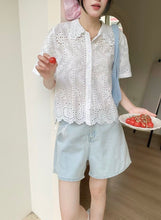 Load image into Gallery viewer, Chloe eyelet top
