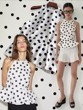 Load image into Gallery viewer, Quinn polka dot peplum top
