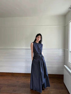 Charles denim skirt set
