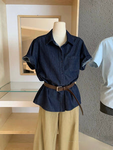 Janet soft denim top