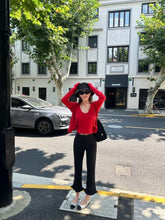 Load image into Gallery viewer, Ashton frill capri pants
