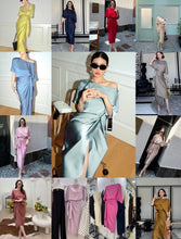 Load image into Gallery viewer, Monette wrapped satin dress
