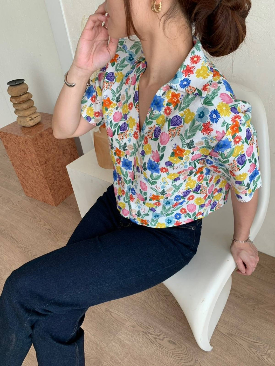 Ava printed top
