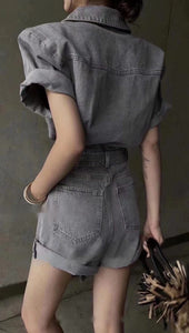 Charlotte Denim Romper