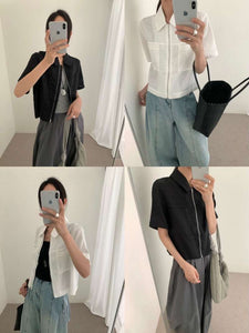 Alonso zippered top