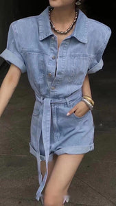 Charlotte Denim Romper