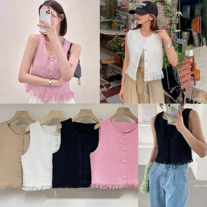 Wilma Tweed Top