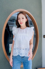 Load image into Gallery viewer, Reena Eyelet Top
