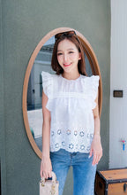 Load image into Gallery viewer, Reena Eyelet Top
