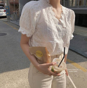 Bria Eyelet Top