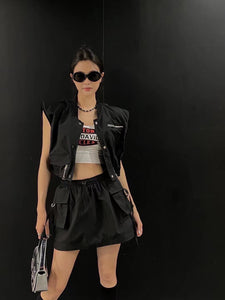 Cora Cargo Skirt Set