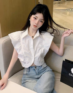 Joyce semi cropped top