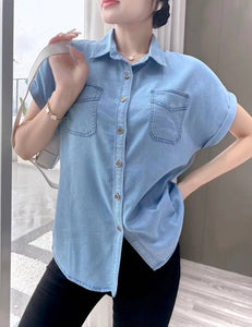 Therese Soft Denim Top
