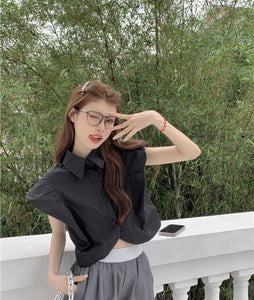 Joyce semi cropped top