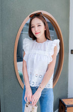 Load image into Gallery viewer, Reena Eyelet Top
