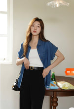 Load image into Gallery viewer, Therese Soft Denim Top
